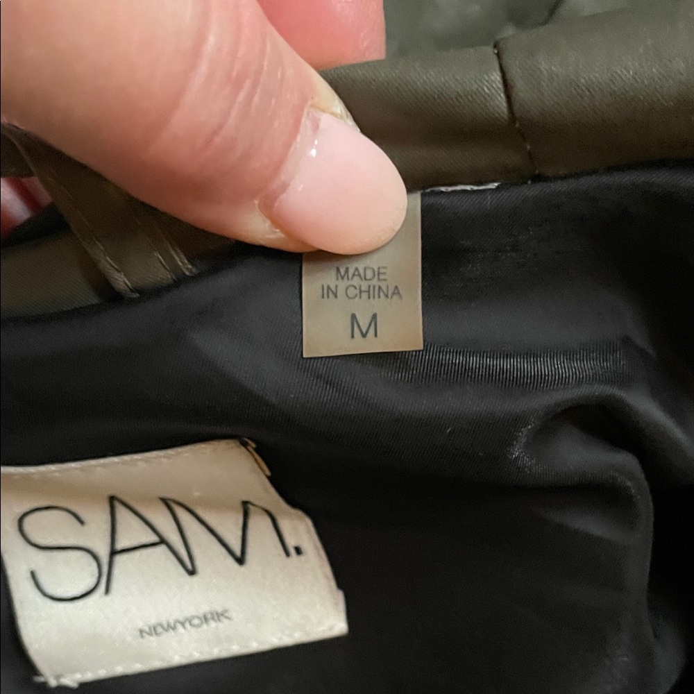 SAM. Mini Limelight Fox Fur Reversible Vest with Army Green Parka Size M - Picture 7 of 15